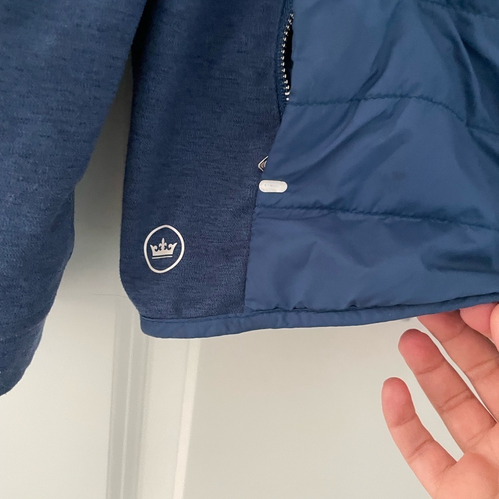 Peter Millar Down Insulated Zip Front Jacket Blue - image 5